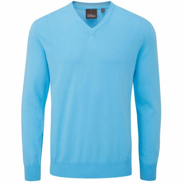 Oscar Jacobson Constable Pullover - Bright Blue Backpacking Essential