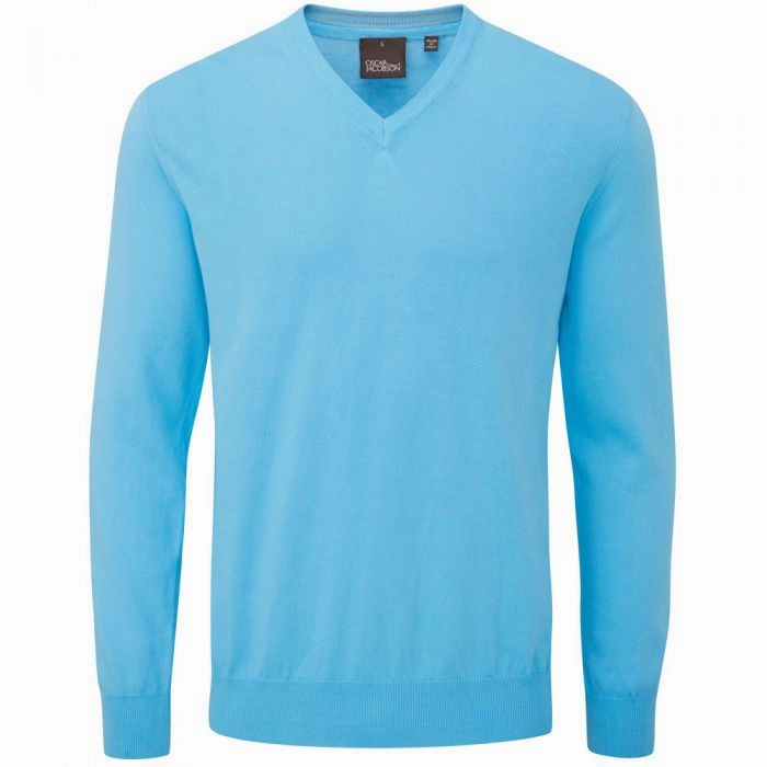 Oscar Jacobson Constable Pullover - Bright Blue Versatile Top