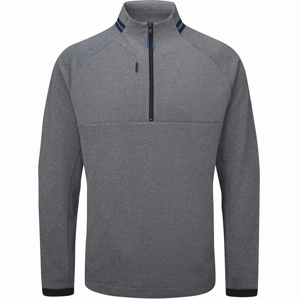 Daily Chic Home friendly Oscar Jacobson Tarren Mid Layer 1/2 Zip Pullover - Charcoal Marl