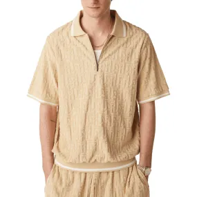 All-day Comfort Standalone Option HUF Tether Jacquard Terry Shirt - Twill