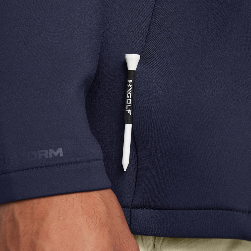 Relaxed Layers Under Armour Drive Pro Storm Hybrid 1/2 Zip Sweater - Midnight Navy