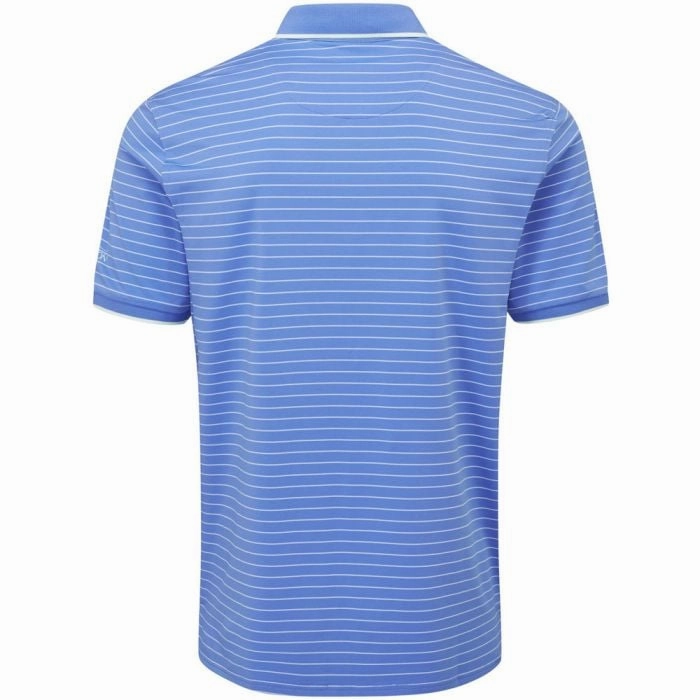 Bold Statement Oscar Jacobson Drayton Polo Shirt - Mid Blue/Sky Blue