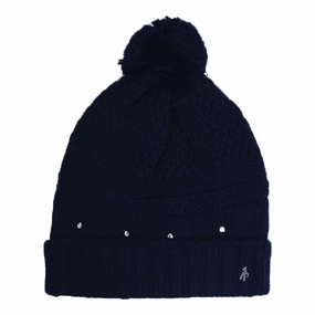 Green Lamb Inge Fleece Lined Beanie Hat - Navy City Gear City Mood