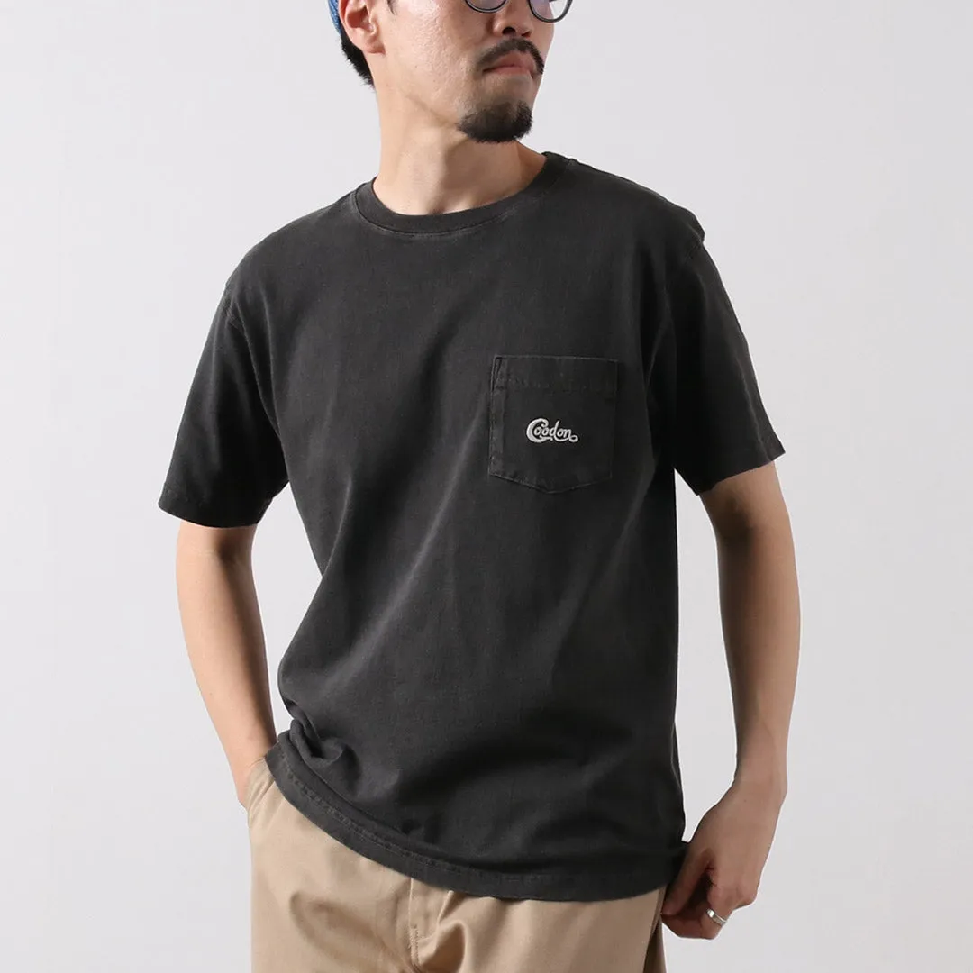 GOOD ON / Goodon C Logo Embroidery T-Shirt Wide Neck Opening Flattering Fit