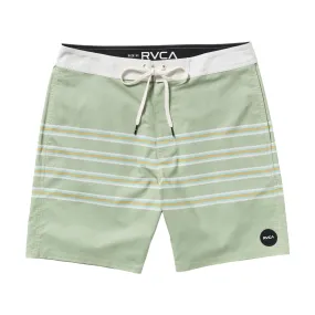 Cozy Waist Sporty Comfort Fit RVCA County Line 18 Boardshorts - Light Olive