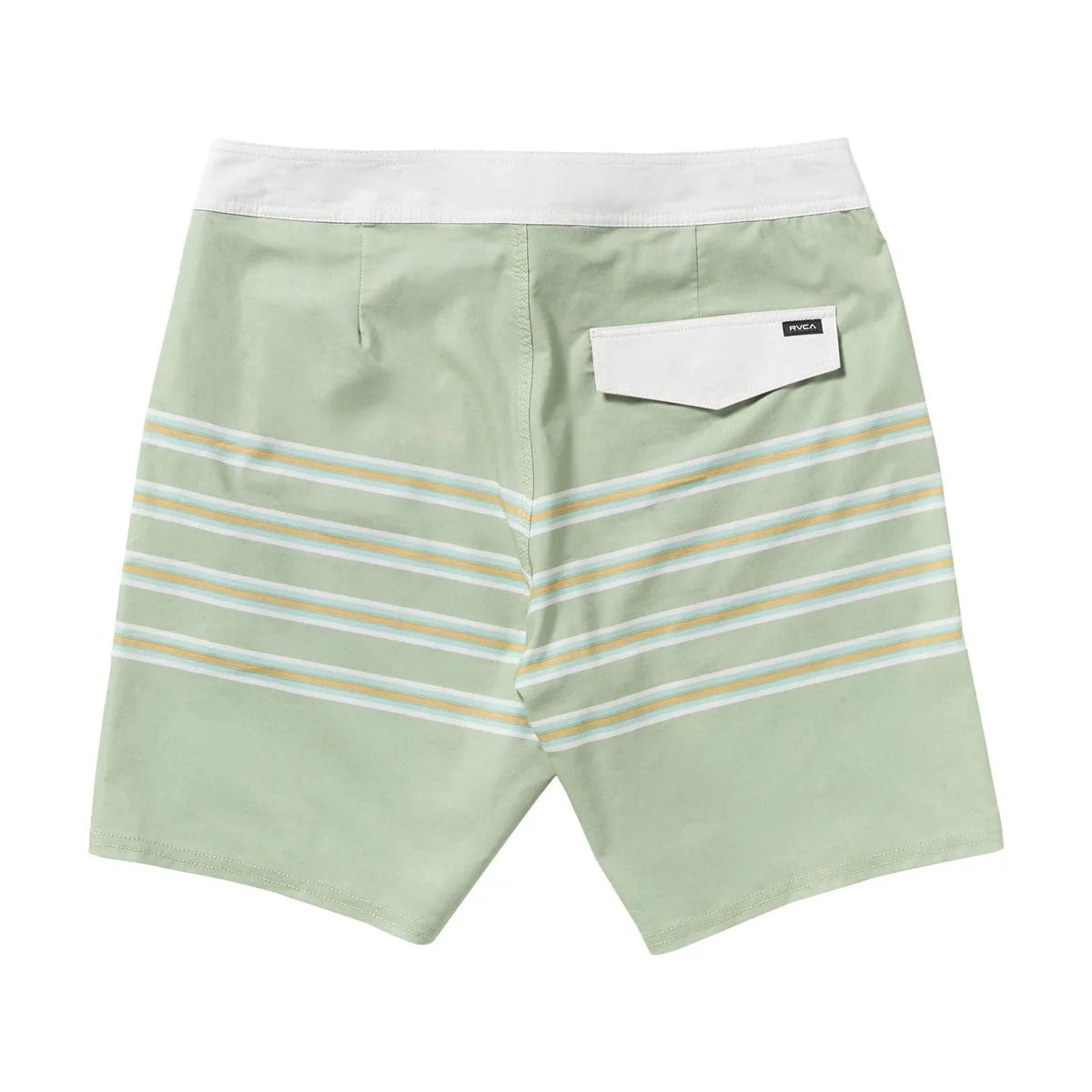 RVCA County Line 18 Boardshorts - Light Olive Secure Closures