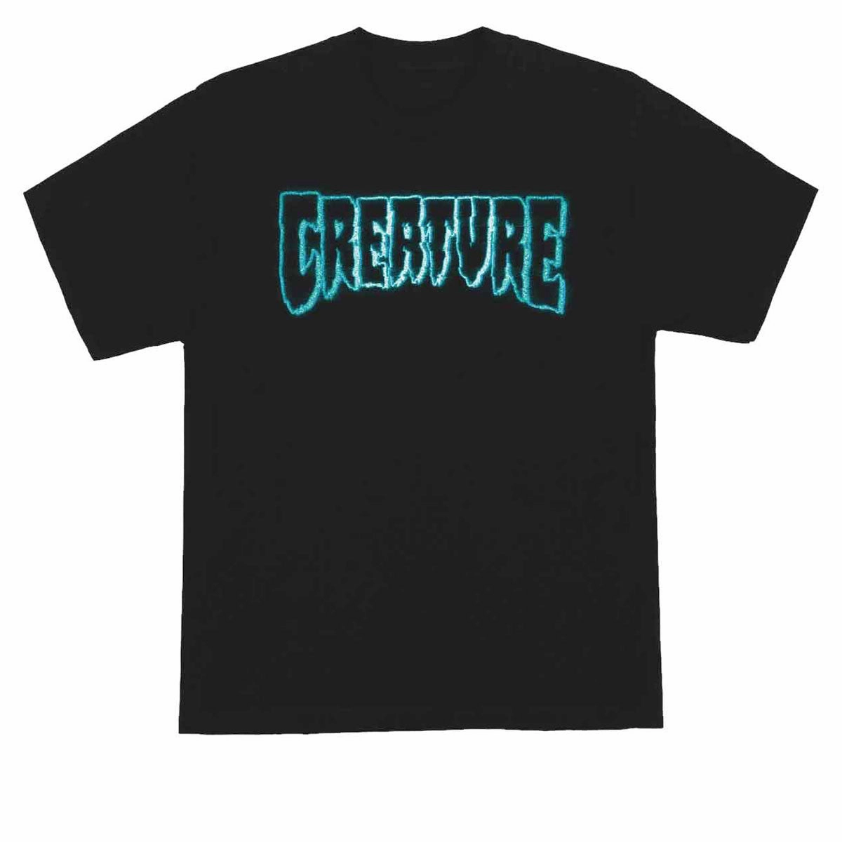 Lace trim Creature Bonehead Glitch T-Shirt - Charcoal