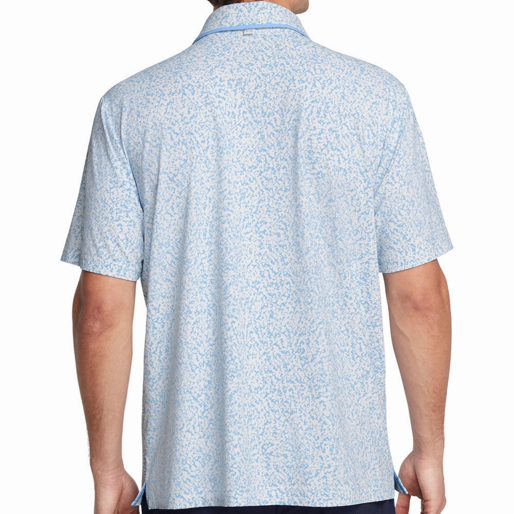 Under Armour Iso-Chill Verge Polo Shirt - White/Retro Green/Horizon Blue UV Protection Fabric Chilly Layer