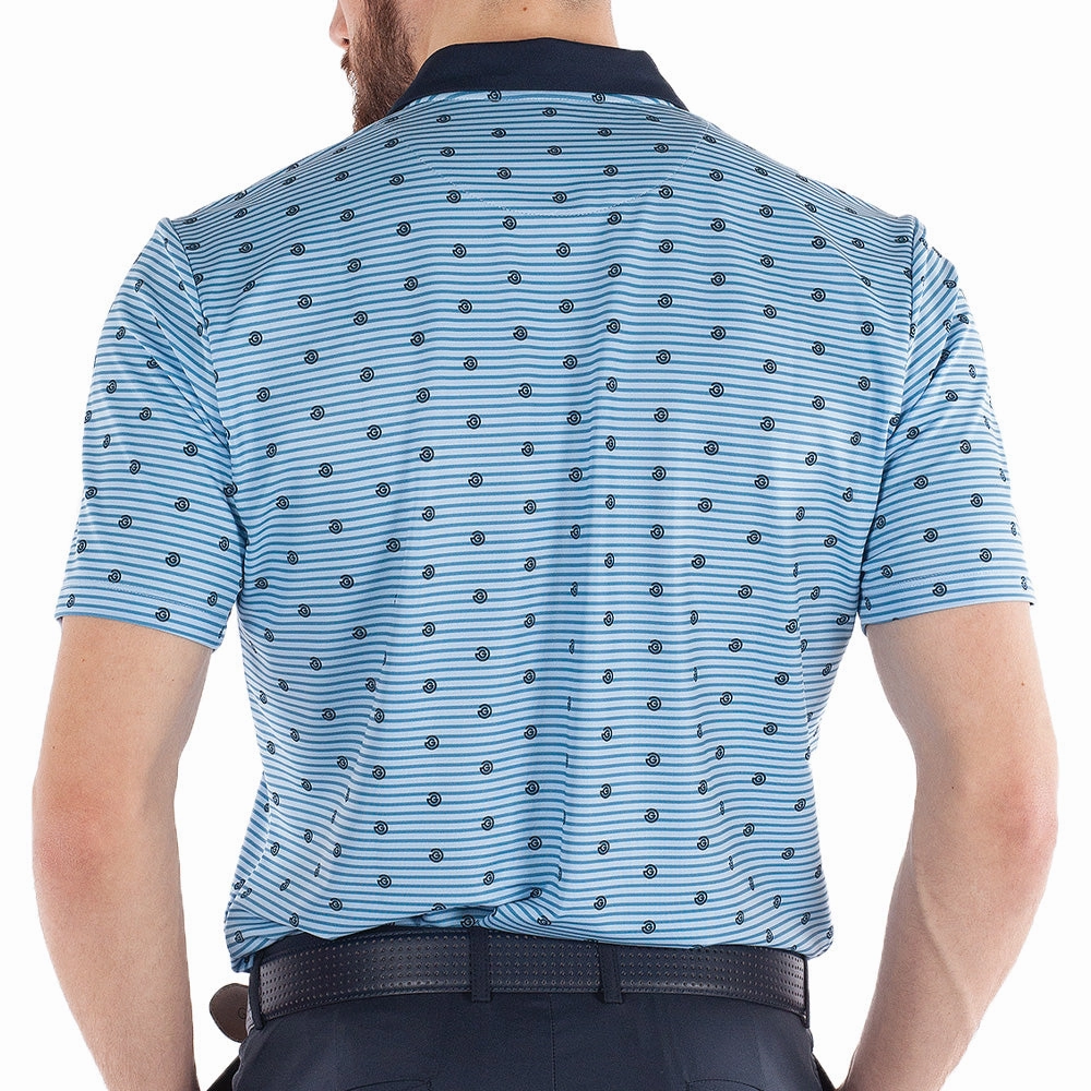 Soft Wearable Sporty Style Wear Galvin Green Monty V8  Polo Shirt - Blue Bell/Navy