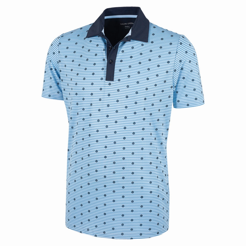 Non Restrictive Silhouette certified Galvin Green Monty V8  Polo Shirt - Blue Bell/Navy