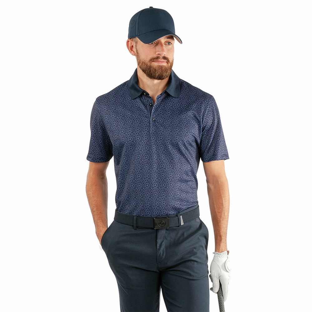 Simple and Relaxed Fashionable Layer Galvin Green Miracle Polo Shirt - Blue/Navy