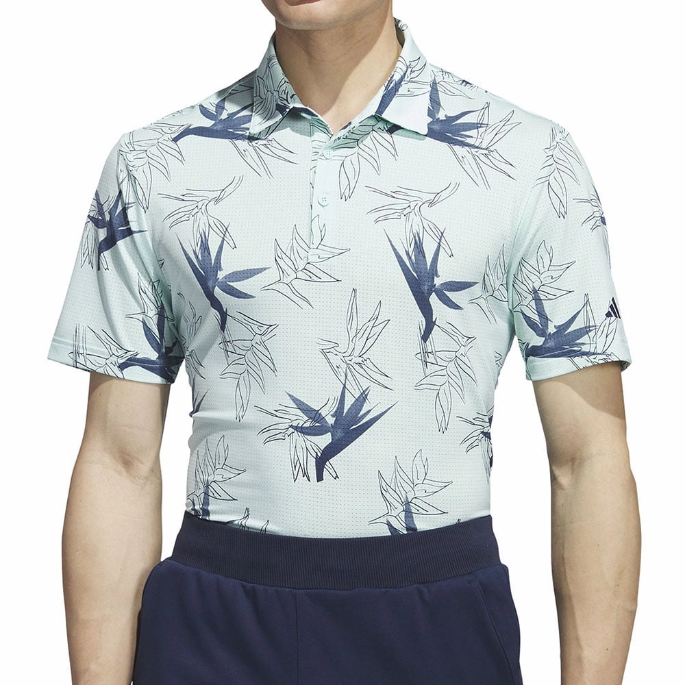 adidas Oasis Mesh Polo Shirt - Semi Flash Aqua Sporty Layer Look adults'