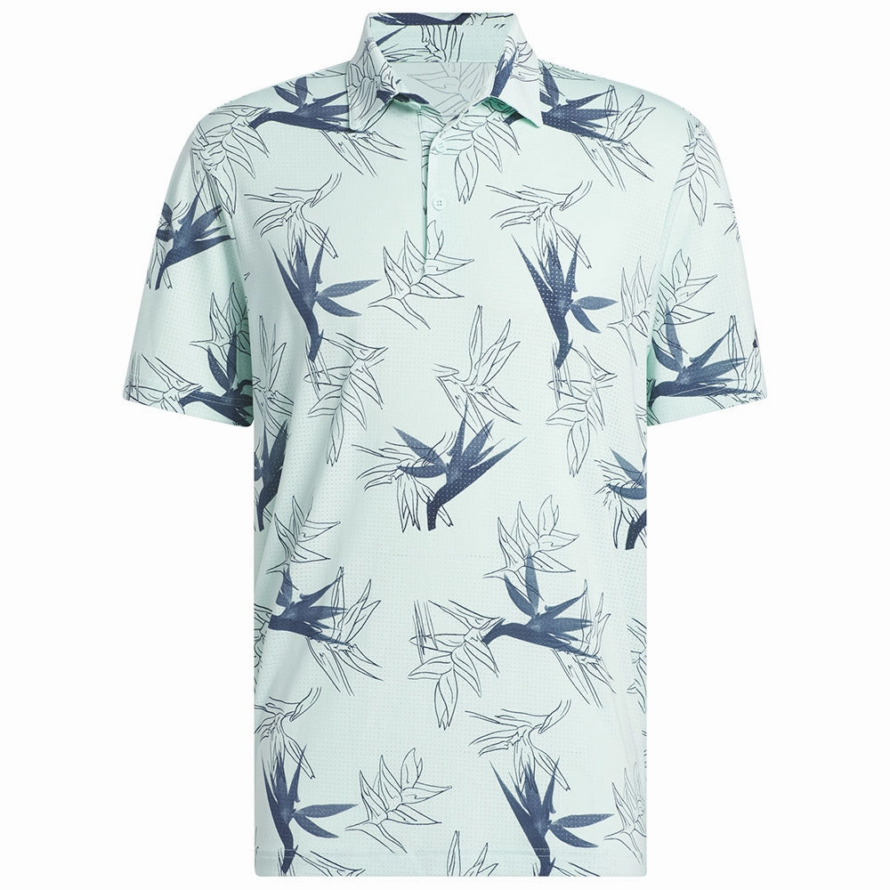 adidas Oasis Mesh Polo Shirt - Semi Flash Aqua Standard Body Fit Weekend Comfort Wear