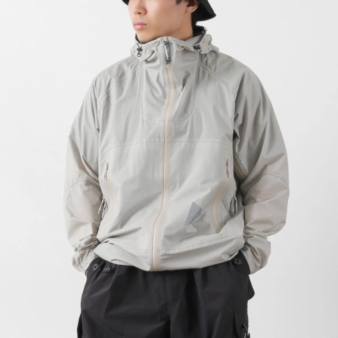 AND WANDER / 3 Layer Ultralight Rain Jacket Ergonomic Shoulder Fit