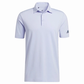 adidas Ultimate365 Solid Polo Shirt - Violet Tone Anti Pilling Fabric MoistureWicking Technology