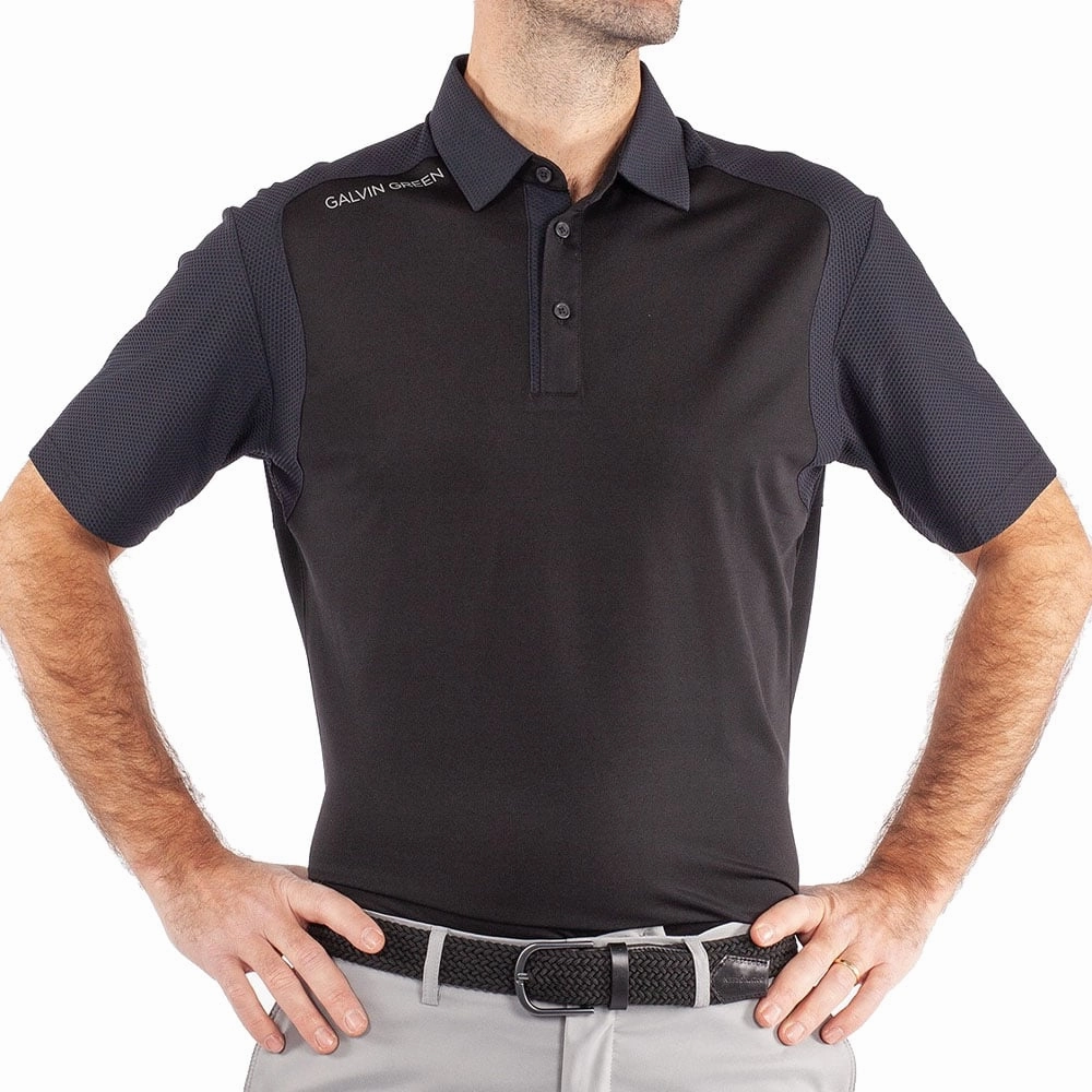 Galvin Green Massimo Ventil8  Polo Shirt - Black/Black Chill Vibe