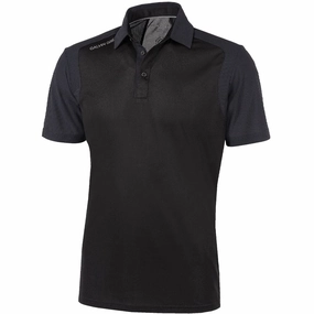 Galvin Green Massimo Ventil8  Polo Shirt - Black/Black Casual Comfort Fit Timeless Design