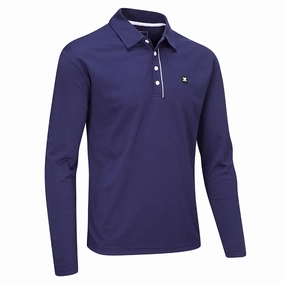 Odor Resistant Treatment Stuburt Urban Long Sleeve Polo - Midnight