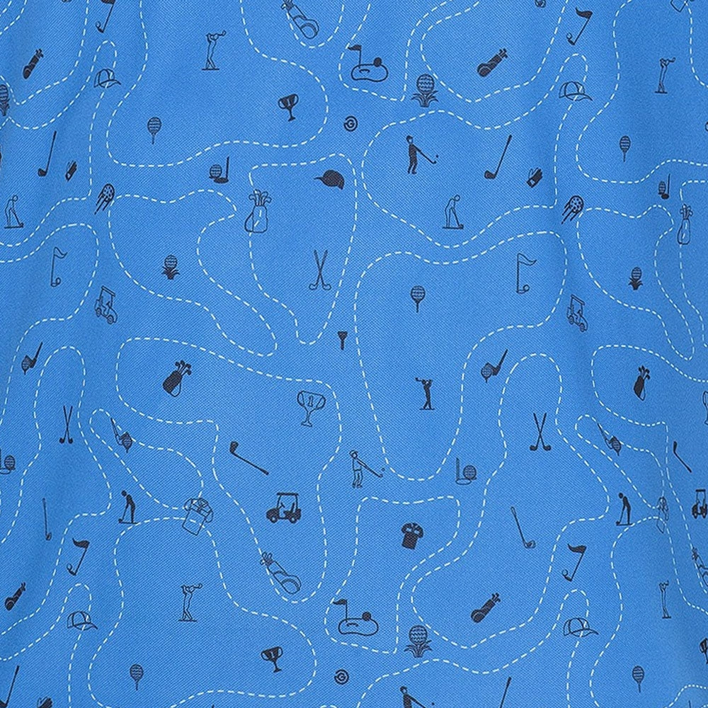 Long Lasting Color UV Protective Fabric Galvin Green Miro V8  Polo Shirt - Blue/Navy