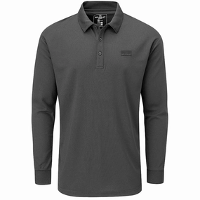 Smart Casual Affordable Fashion Stuburt Active Long Sleeve Polo Shirt - Black