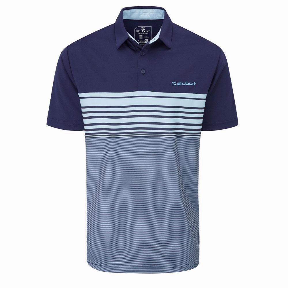 Stuburt Egerton Polo Shirt - Midnight DoubleStitchedHem Bold colors