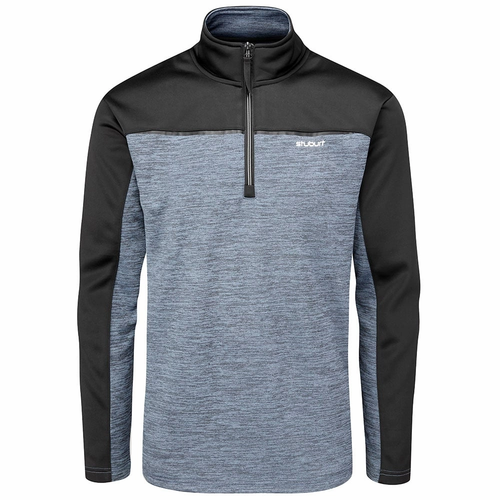 durability test short sleeves Stuburt Enhance Fleece Sweater - Denim Blue/Black