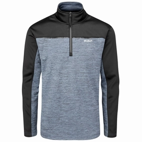 durability test short sleeves Stuburt Enhance Fleece Sweater - Denim Blue/Black