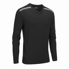 product sporty style statement Stuburt Hydro-Sport V-Neck Sweater - Black