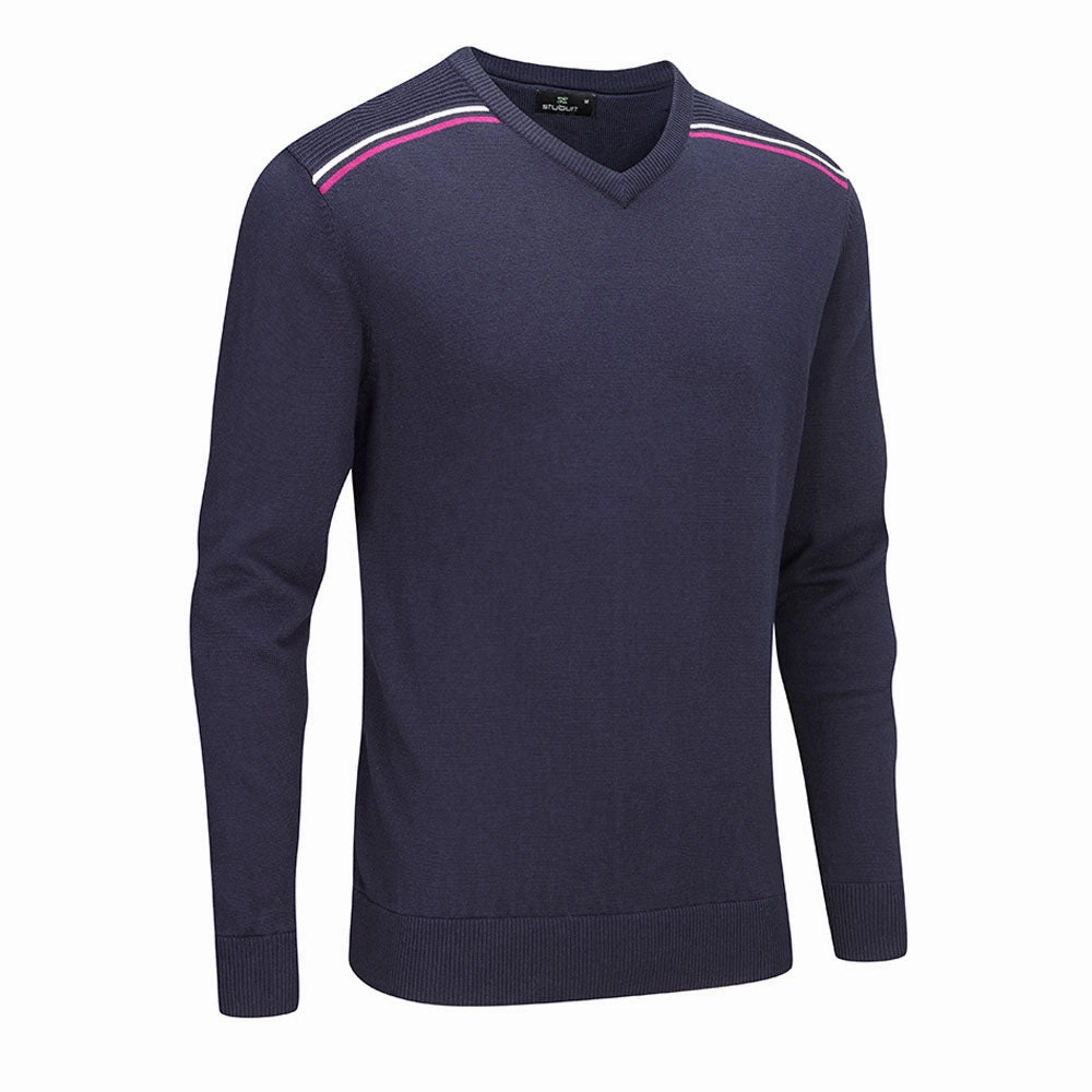 Core Relaxed zippered Stuburt Hydro-Sport V-Neck Sweater - Midnight