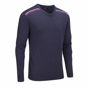 Core Relaxed zippered Stuburt Hydro-Sport V-Neck Sweater - Midnight