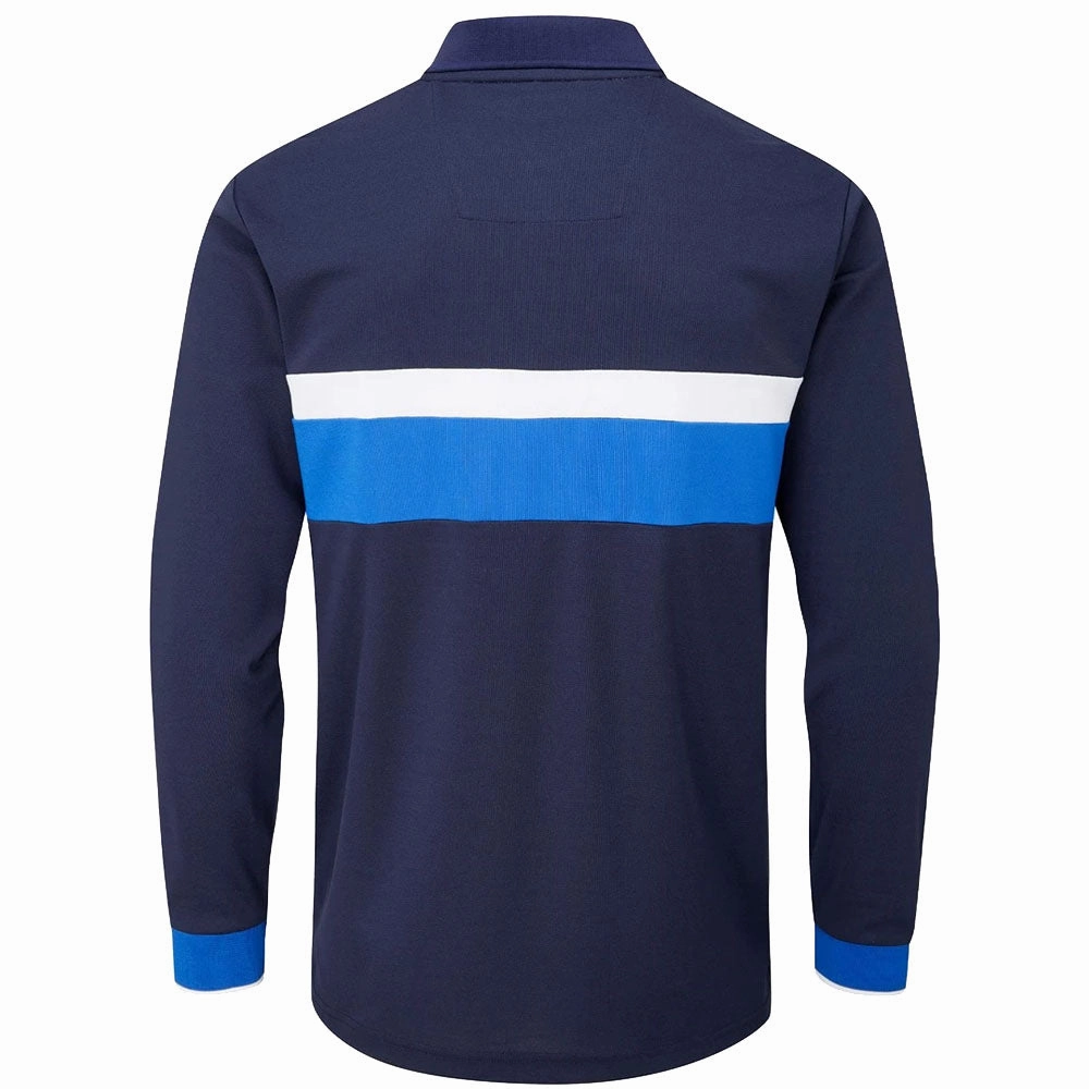 Stuburt Motion Long Sleeve Polo Shirt - Midnight Soft Breathable