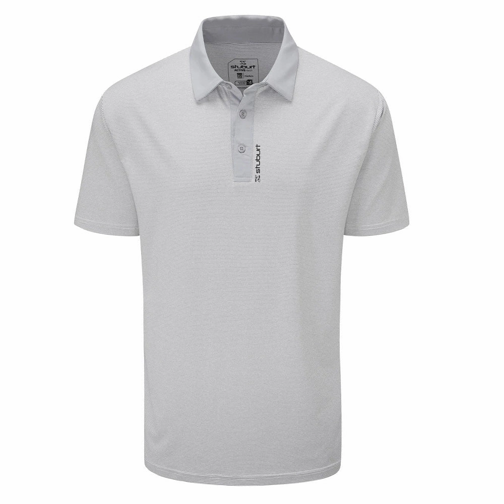 Durable Knit Structure Comfy Comfort Stuburt Otham Polo Shirt - Light Grey