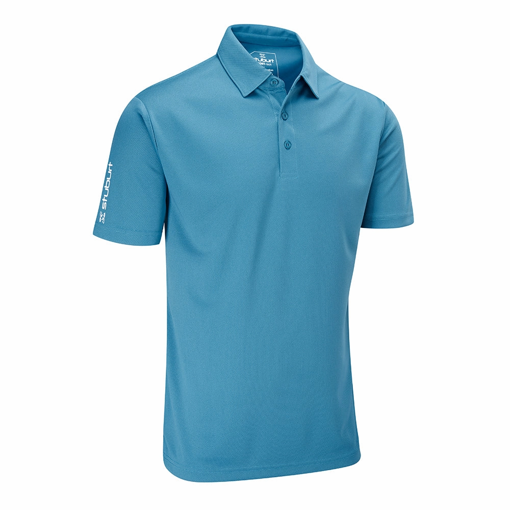 Breathable Layer Stuburt Sport Tech Polo Shirt - Blue Steel