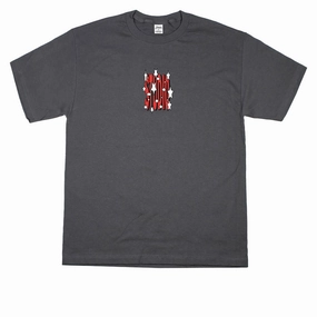 Studio Star Search T-Shirt - Charcoal Ribbed Neckline Sleek Style