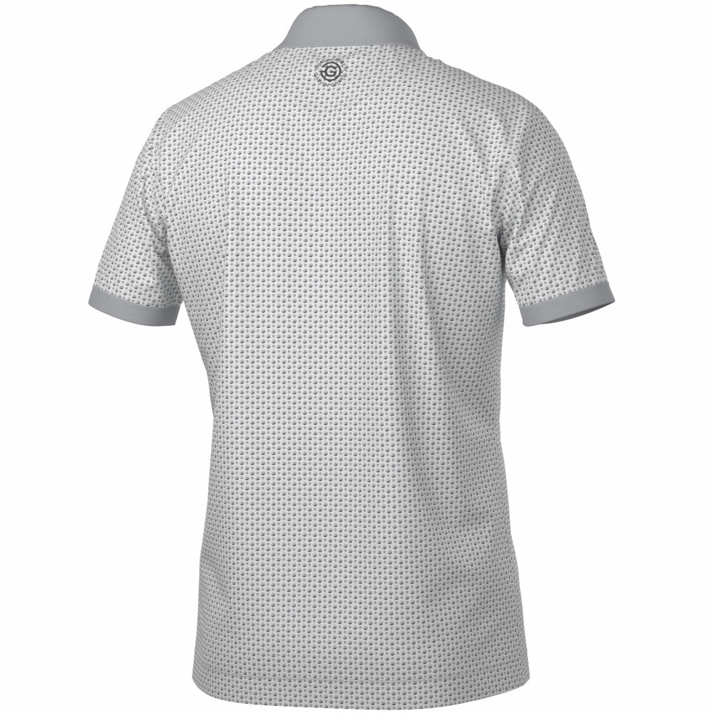 Trendy Vibes Preppy Galvin Green Mate Polo Shirt - White/Cool Grey