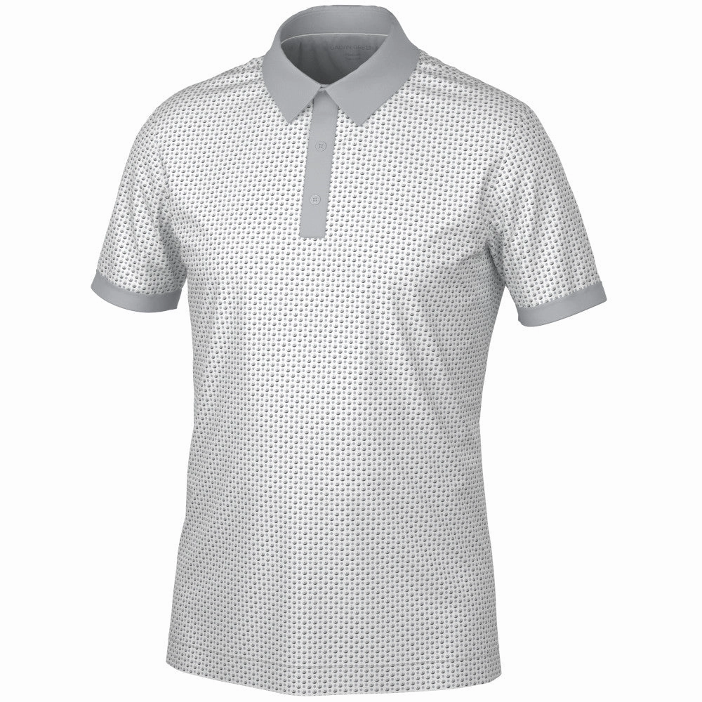 Breathable Layer Daily Outfit Style Galvin Green Mate Polo Shirt - White/Cool Grey