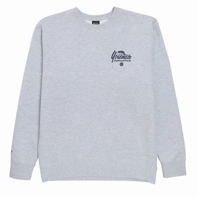 Stance National Parks Crew Sweatshirt - Heather Grey Logo Patch Reinforced Hem