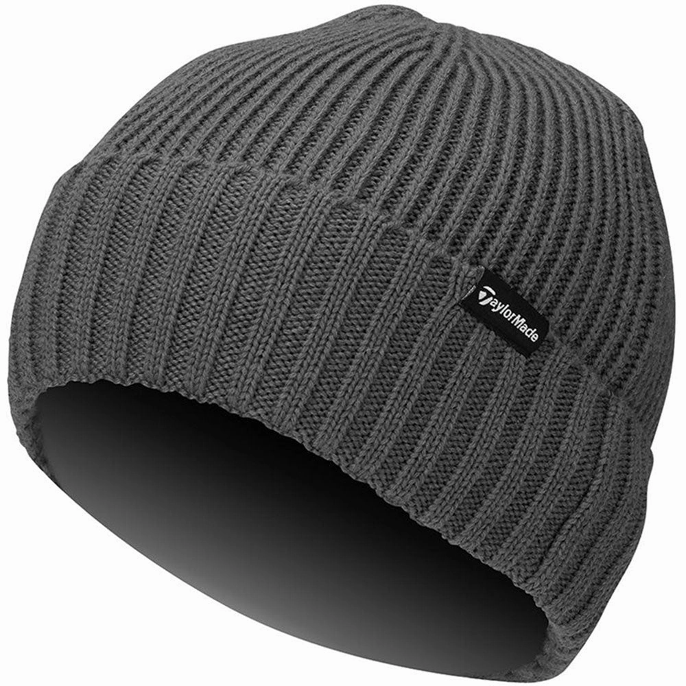 Soft Touch TaylorMade Ribbed Knit Beanie - Charcoal Heather