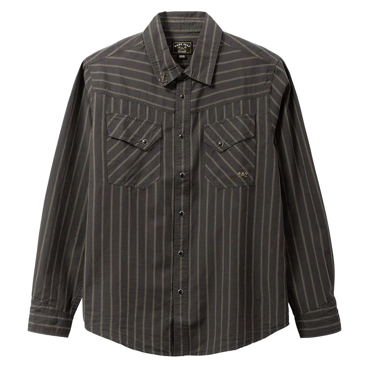 Easy Styling Dark Seas Kimbro Long Sleeve Shirt - Black