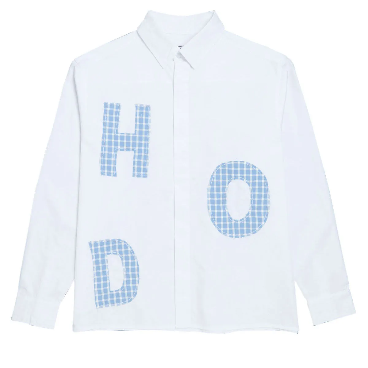 Hoddle Melange Long Sleeve Shirt - White Soft Material