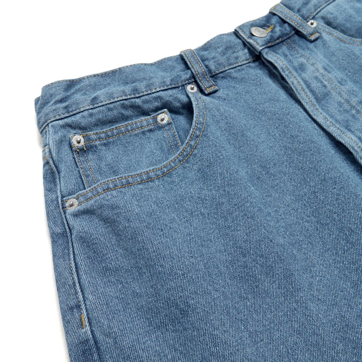 Perfect Silhouette Obey Classic Baggy Denim Jeans - Medium Stonewash Light Indigo