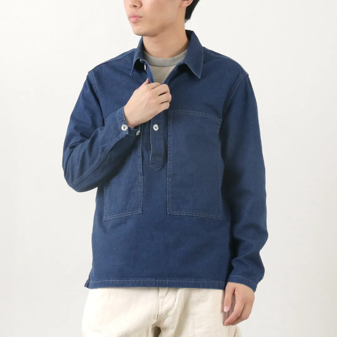 Stretchable Fabric Abrasion Resistant Trim FOB FACTORY / US Army Denim Pullover Jacket