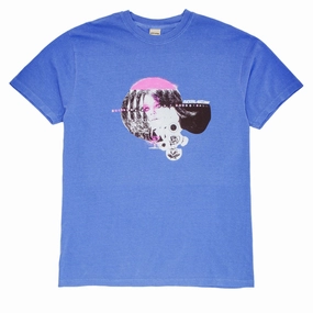 Fucking Awesome Brinda T-Shirt - Flo Blue V neck