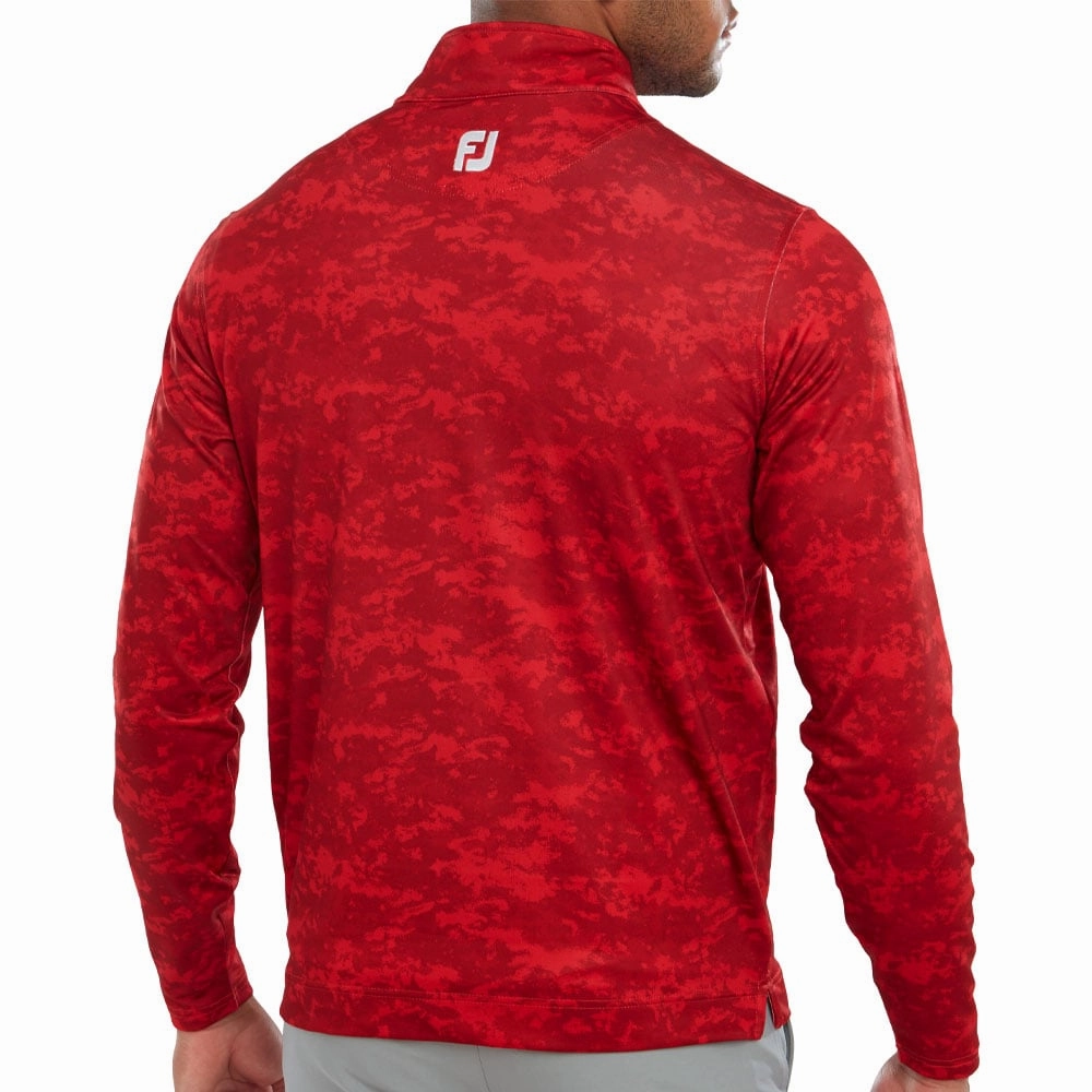 Essential Bold Trendy Style FootJoy Cloud Camo 1/4 Zip Pullover - Racing Red