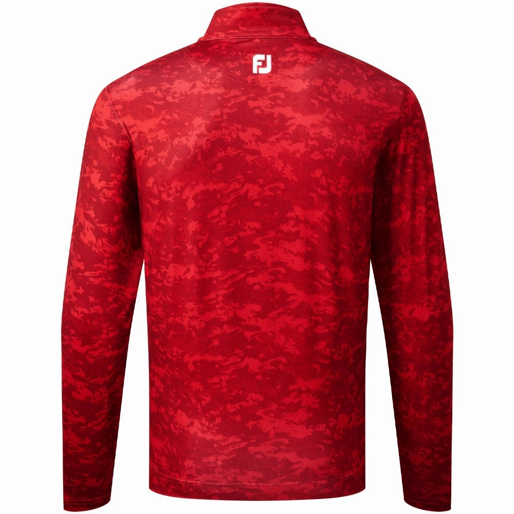 FootJoy Cloud Camo 1/4 Zip Pullover - Racing Red Trendy Comfort