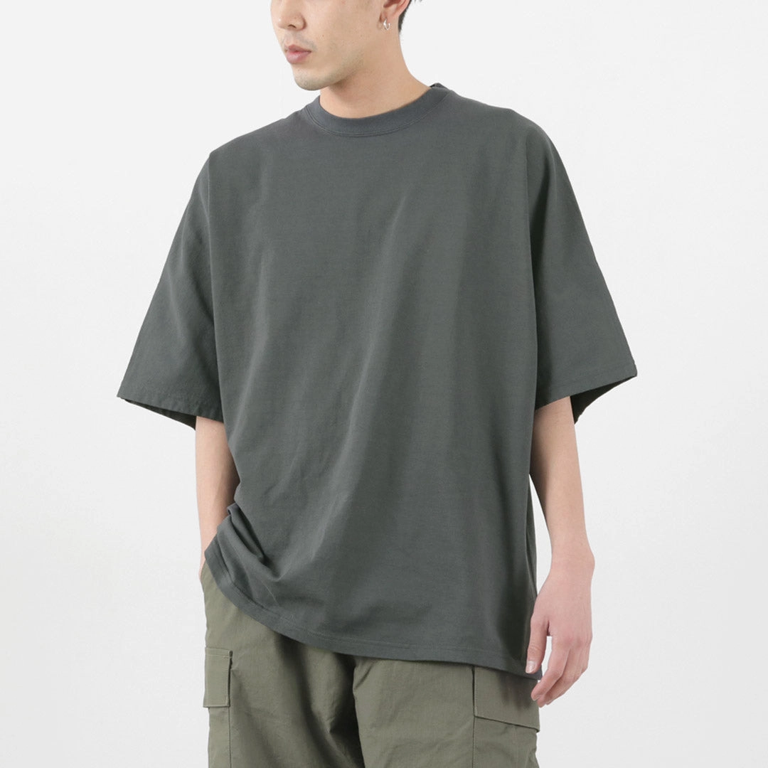 Ribbed collar Comfy Look Wear FUJITO / Half Sleeve T-Shirt