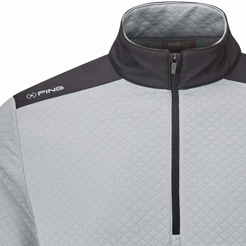 Timeless Comfort Light Jacket Ping Marshall 1/2 Zip Pullover - Quarry/Black