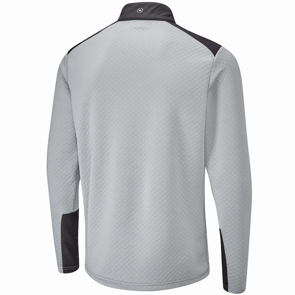 Stylish Hoodie Ping Marshall 1/2 Zip Pullover - Quarry/Black