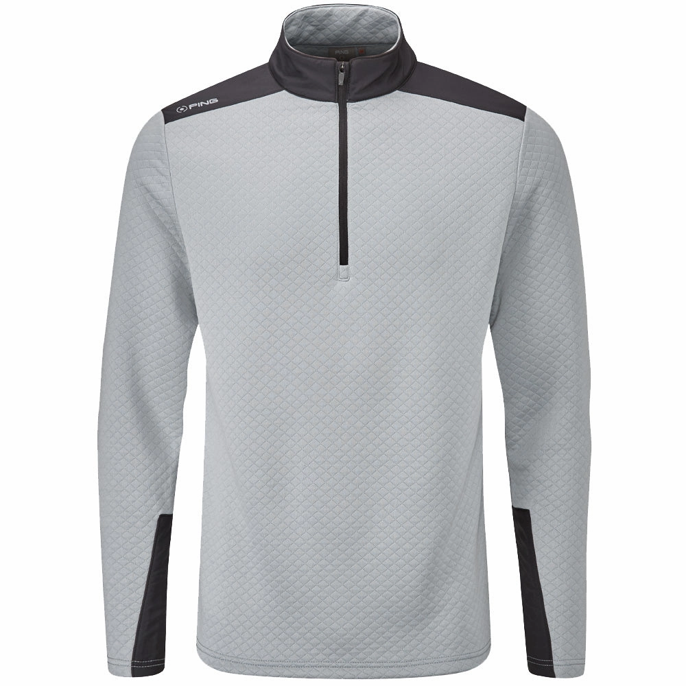 Camping Gear Embroidered Detail Ping Marshall 1/2 Zip Pullover - Quarry/Black