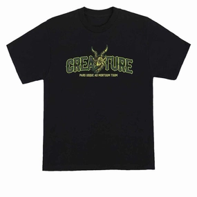 Comfortable Shape Creature Drop Out T-Shirt - Black